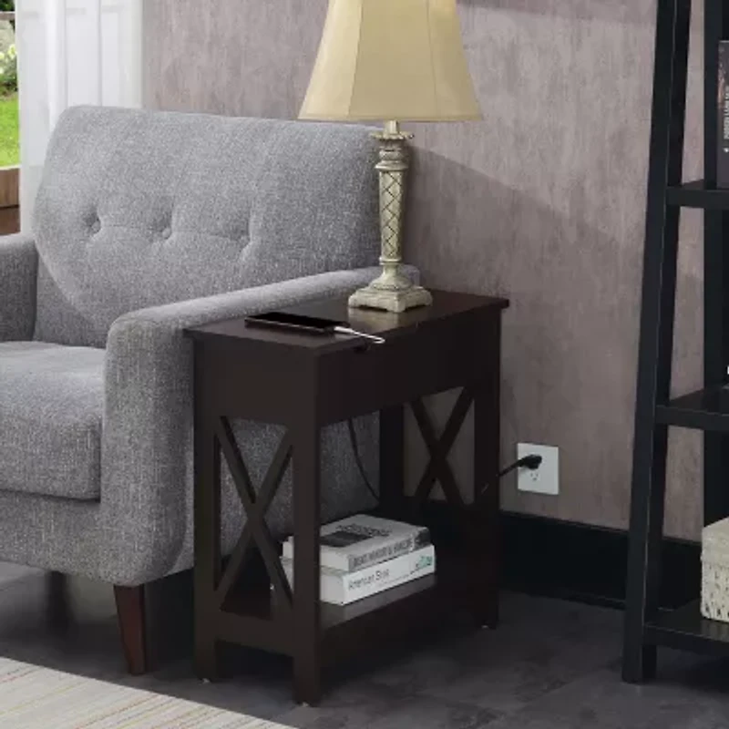 Convenience Concepts Oxford Living Room Collection Storage Console Table