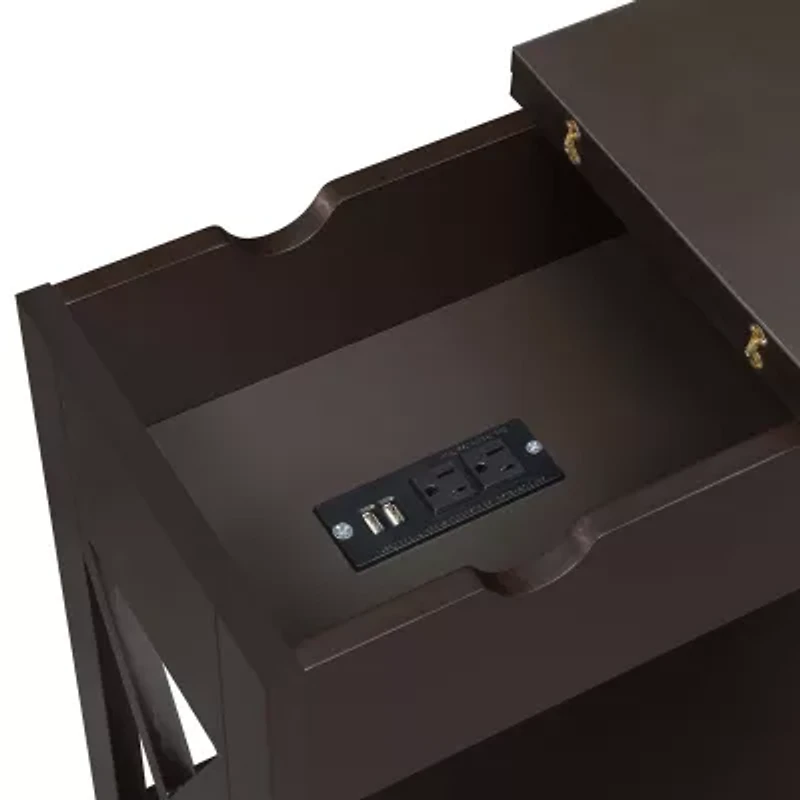 Convenience Concepts Oxford Living Room Collection Storage Console Table