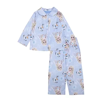 Disney Collection Toddler Girls Frozen Long Sleeve 2-pc. Pajama Sets