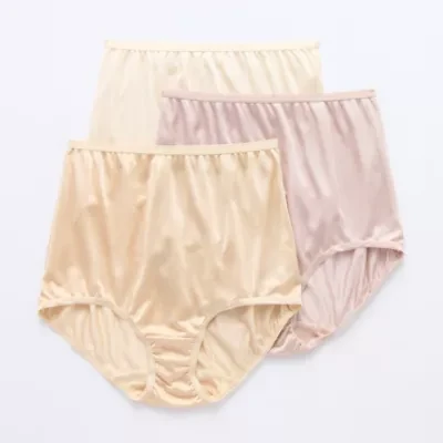 Underscore Nylon Womens 3 Pack Brief Panty 306455