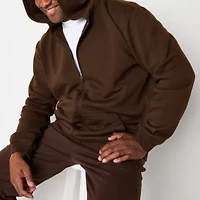 Xersion Cotton Fleece Mens Long Sleeve Zipper Active Big and Tall Hoodie