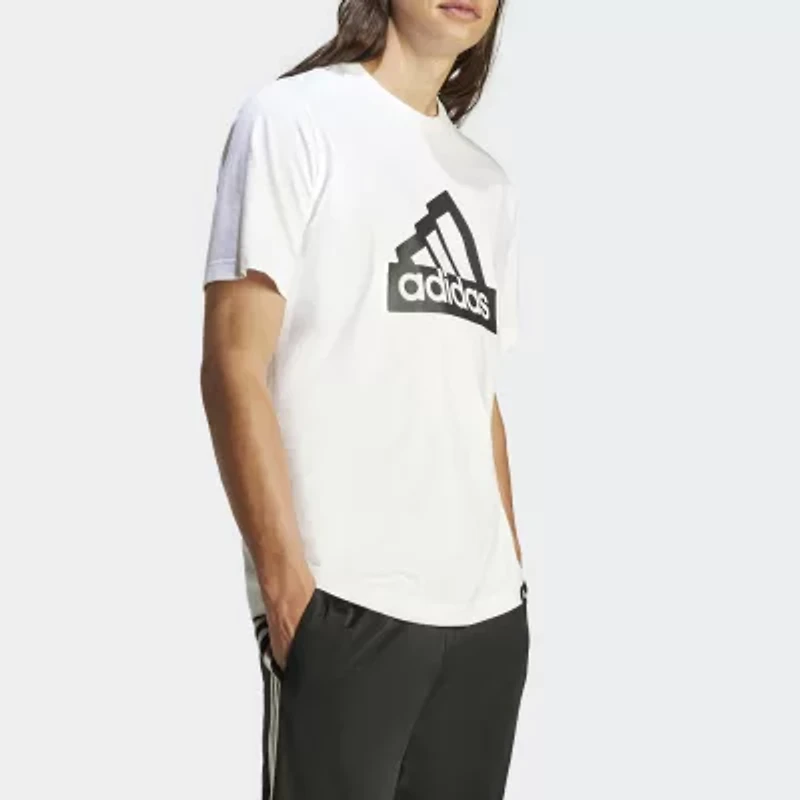 adidas Mens Crew Neck Short Sleeve Regular Fit Graphic T-Shirt