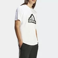 adidas Mens Crew Neck Short Sleeve Regular Fit Graphic T-Shirt