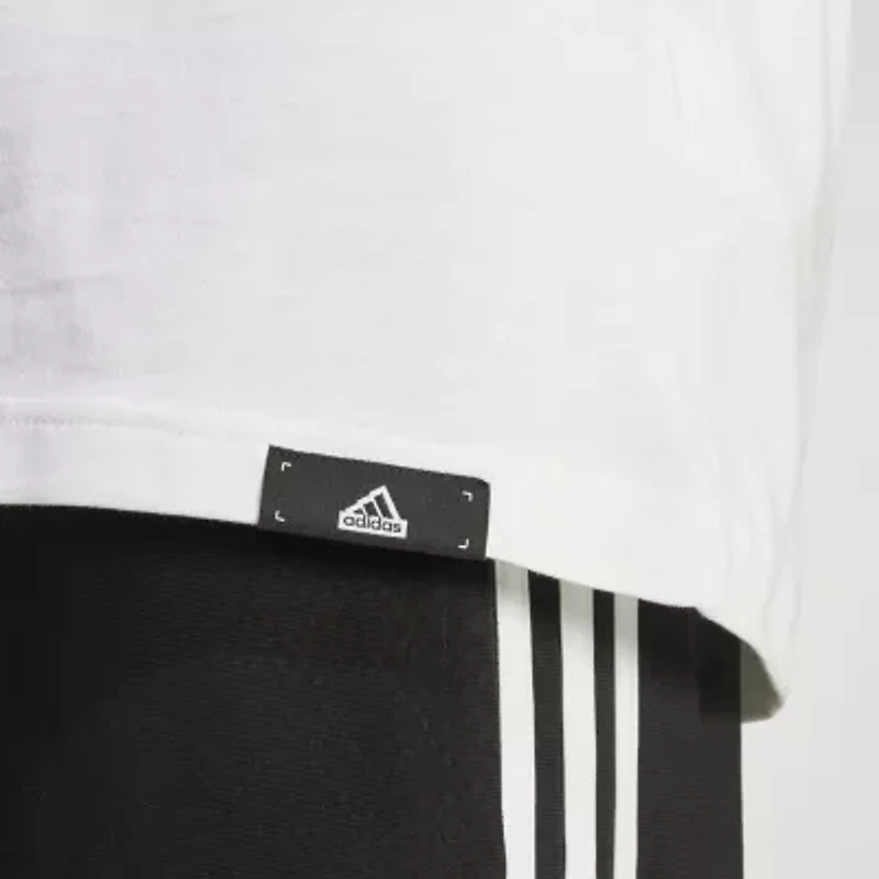 adidas Mens Crew Neck Short Sleeve Regular Fit Graphic T-Shirt