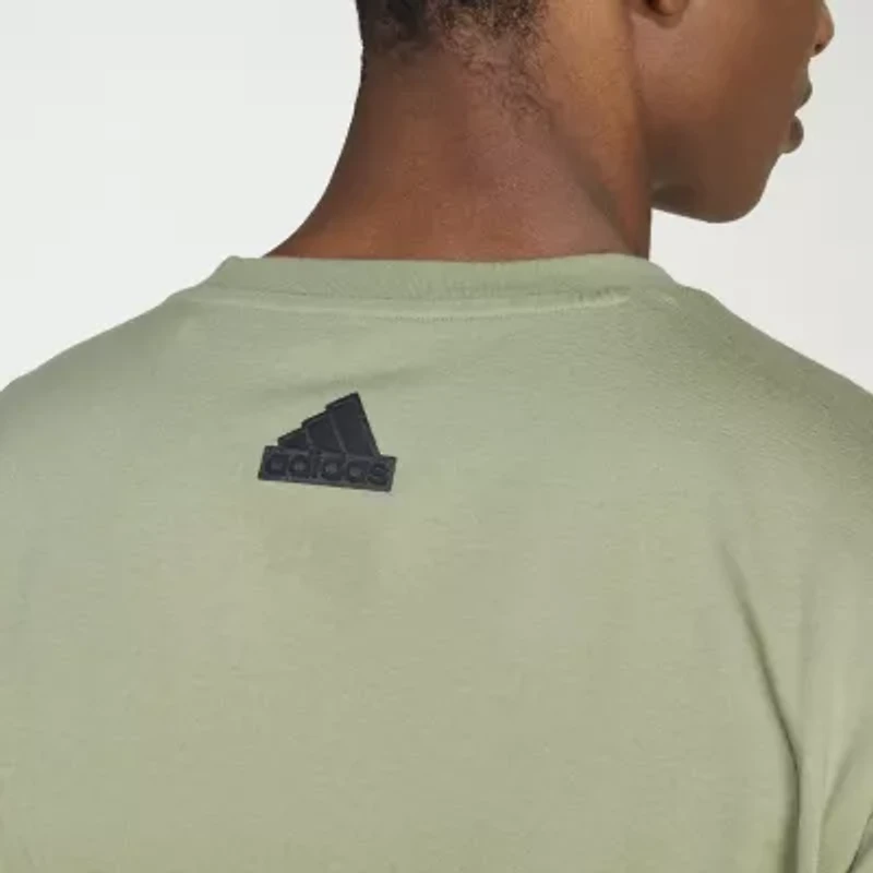 adidas Mens Crew Neck Short Sleeve Regular Fit Graphic T-Shirt