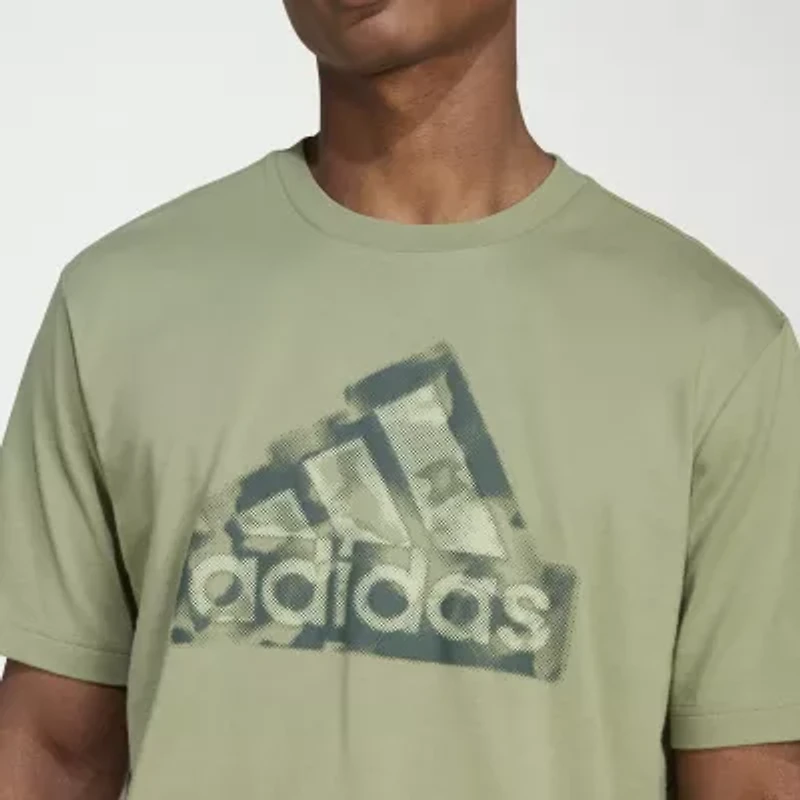 adidas Mens Crew Neck Short Sleeve Regular Fit Graphic T-Shirt
