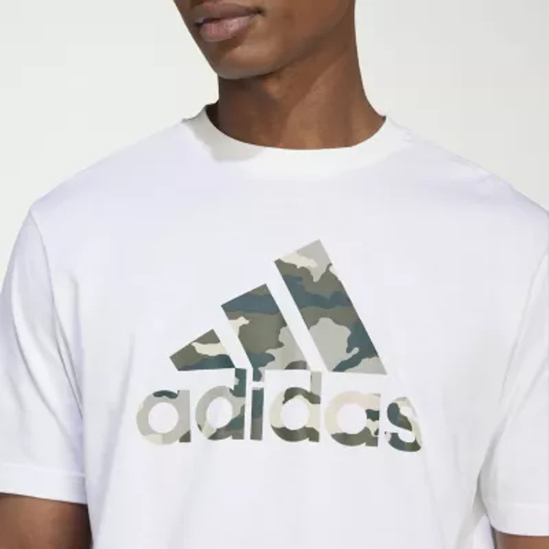 adidas Mens Crew Neck Short Sleeve Regular Fit Graphic T-Shirt