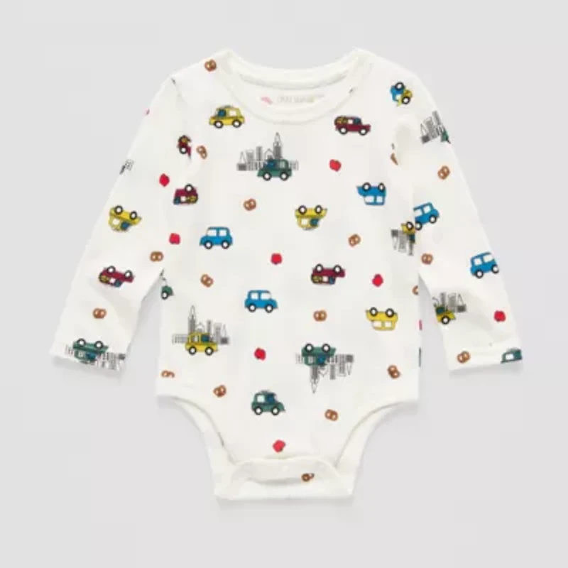 Okie Dokie Baby Boys Crew Neck Long Sleeve Bodysuit