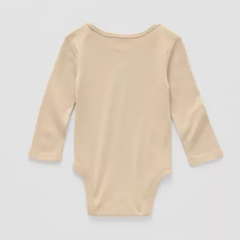 Okie Dokie Baby Unisex Round Neck Long Sleeve Rib Bodysuit