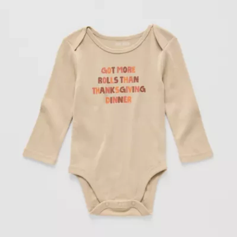 Okie Dokie Baby Unisex Round Neck Long Sleeve Rib Bodysuit