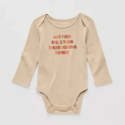 Okie Dokie Baby Unisex Round Neck Long Sleeve Rib Bodysuit