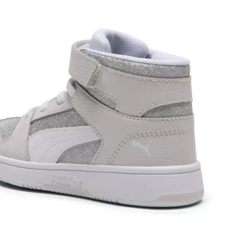 PUMA Rebound Layup Glitz Little Kid Girls Basketball Shoes