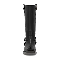 Frye and Co. Womens Lorrie Stacked Heel Motorcycle Boots