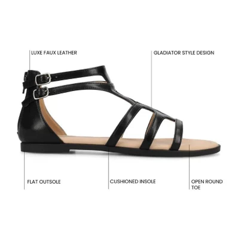 Journee Collection Womens Genneva Gladiator Sandals