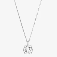 (Si2 / H-I) Womens 3 CT. T.W. Lab Grown White Diamond 14K Gold Round 18 Inch Pendant Necklace