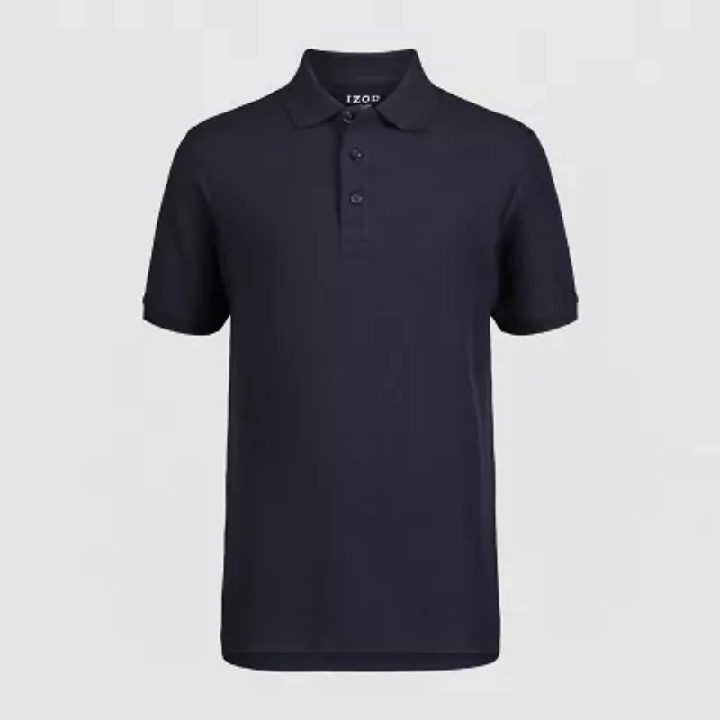 IZOD Little & Big Kid Boys Easy-on + Easy-off Sensory Friendly Short Sleeve Regular Fit Adaptive Polo Shirt