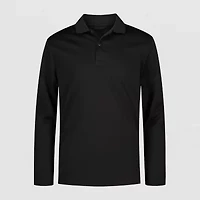 IZOD Little & Big Kid Boys Long Sleeve Regular Fit Wrinkle Resistant Moisture Wicking Polo Shirt