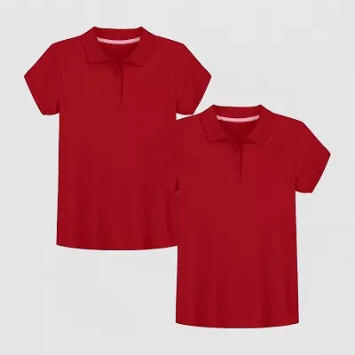 IZOD Little & Big Kid Girls Short Sleeve Regular Fit 2-pc. Polo Shirt