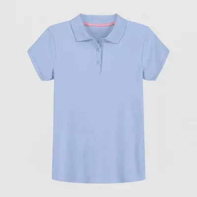 IZOD Little & Big Kid Girls Short Sleeve Regular Fit Polo Shirt