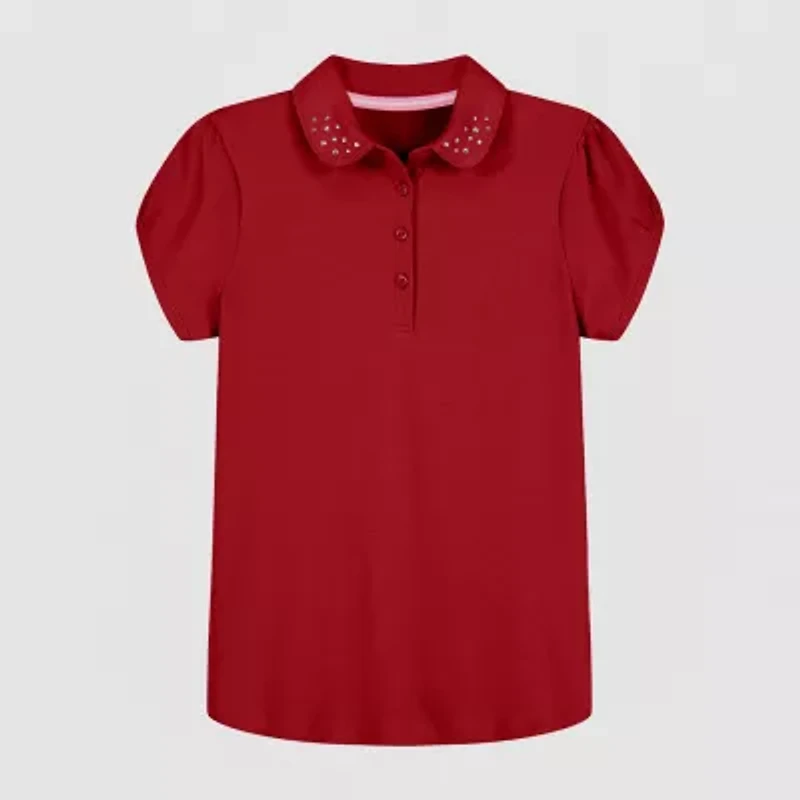 IZOD Little & Big Girls Short Sleeve Stretch Polo Shirt