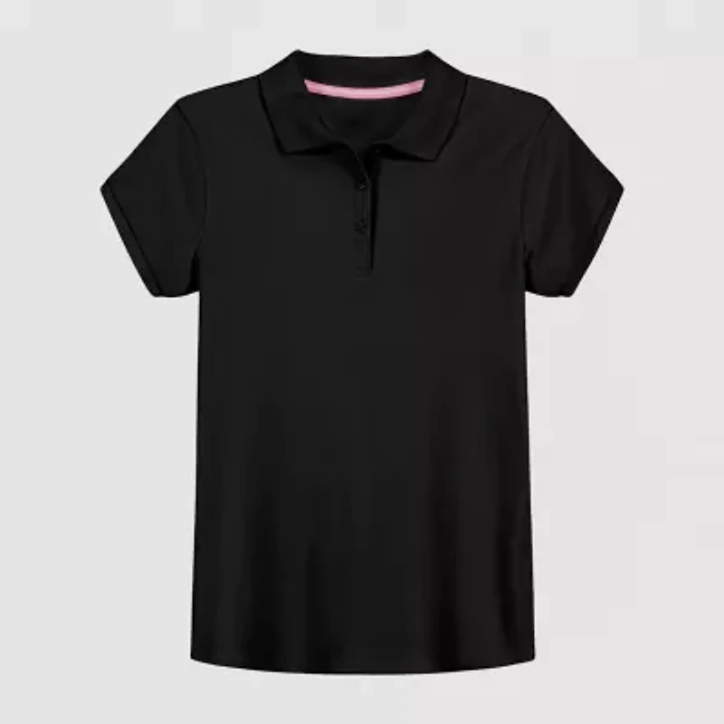 IZOD Little & Big Kid Girls Short Sleeve Regular Fit Polo Shirt