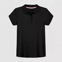 IZOD Little & Big Kid Girls Short Sleeve Regular Fit Polo Shirt