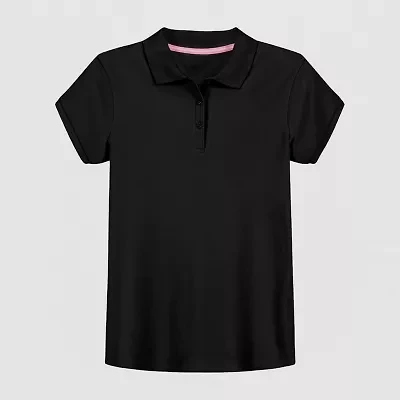 IZOD Little & Big Kid Girls Short Sleeve Regular Fit Polo Shirt