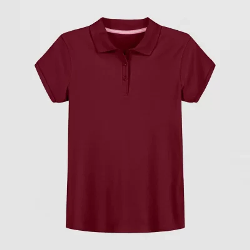 IZOD Little & Big Kid Girls Short Sleeve Regular Fit Polo Shirt