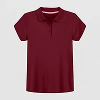 IZOD Little & Big Kid Girls Short Sleeve Regular Fit Polo Shirt