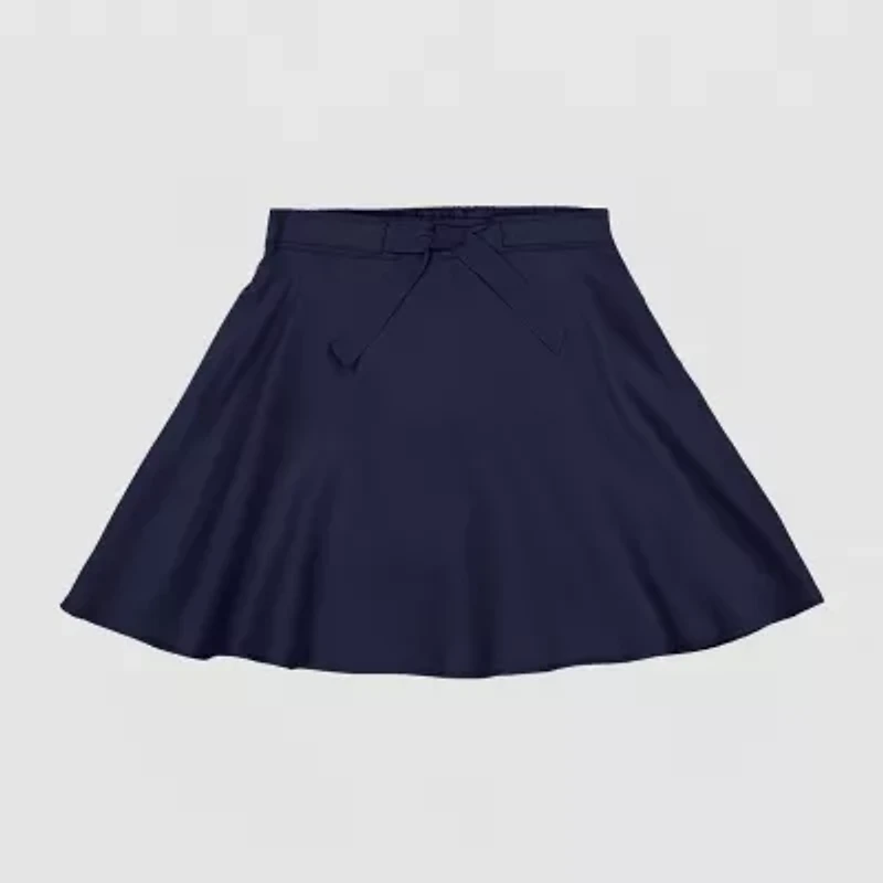 IZOD Little & Big Girls Elastic Waist Belted Scooter Skirt