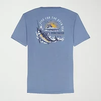 IZOD Saltwater Mens Crew Neck Short Sleeve Regular Fit Big and Tall Graphic T-Shirt