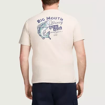 IZOD Saltwater Mens Crew Neck Short Sleeve Regular Fit Big and Tall Graphic T-Shirt