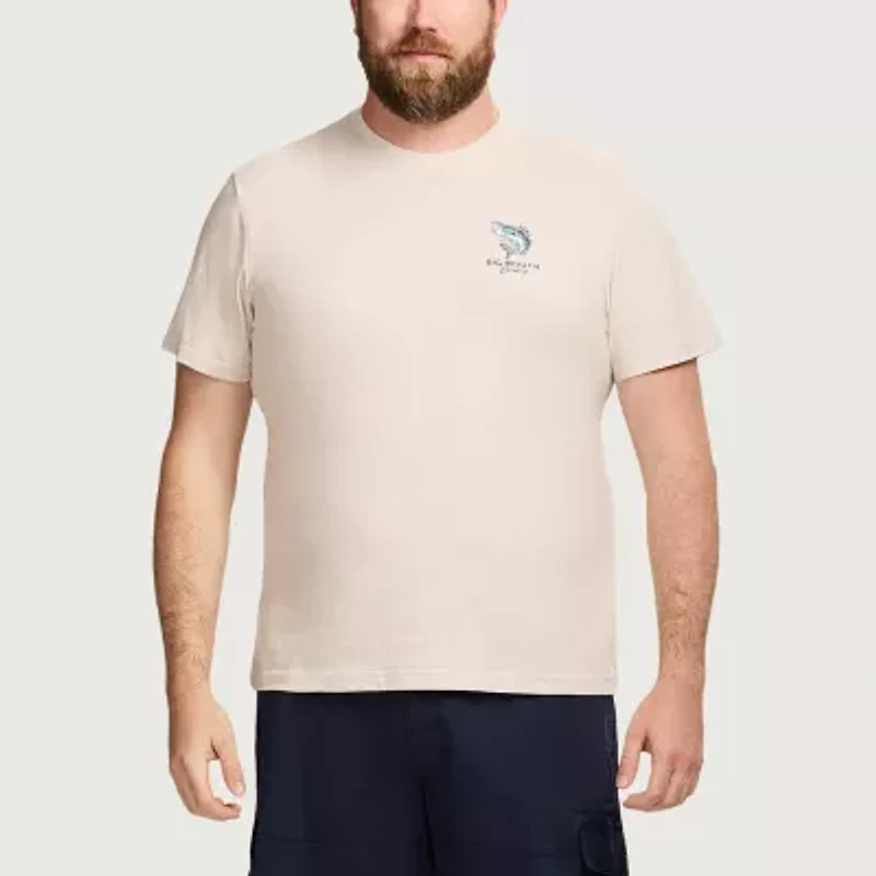 IZOD Saltwater Mens Crew Neck Short Sleeve Regular Fit Big and Tall Graphic T-Shirt