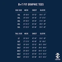 IZOD Saltwater Mens Crew Neck Short Sleeve Regular Fit Big and Tall Graphic T-Shirt