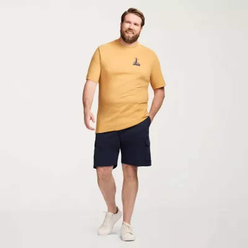 IZOD Saltwater Mens Crew Neck Short Sleeve Regular Fit Big and Tall Graphic T-Shirt