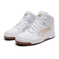 PUMA Rebound Layup Luminous Piping Womens Basketball Shoes