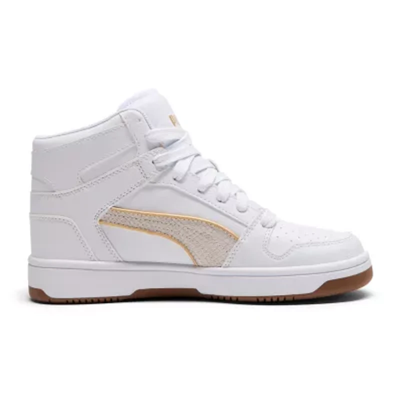 PUMA Rebound Layup Luminous Piping Womens Basketball Shoes