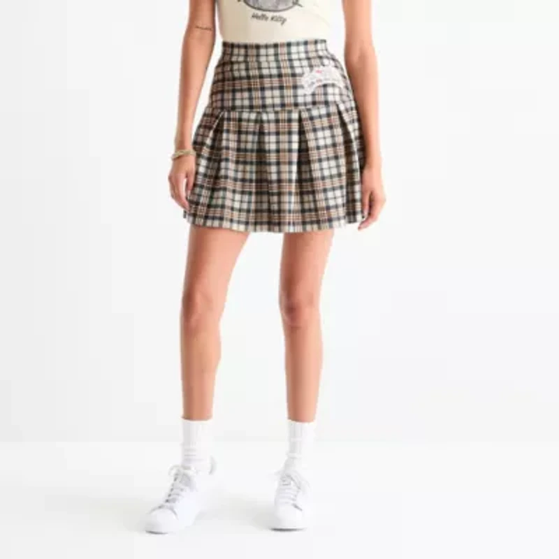Hello Kitty And Friends Plaid Pleated Skirt Womens Juniors