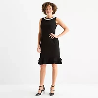 Maya Brooke Womens Plaid Jacket Dress