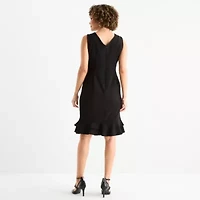 Maya Brooke Womens Plaid Jacket Dress