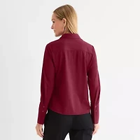Liz Claiborne Womens Long Sleeve Cuffed Regular Fit Button-Down Shirt
