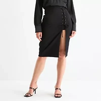 Bold Elements Womens Midi Pencil Skirt
