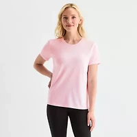 Xersion Womens Cotton Crew Neck Short Sleeve T-Shirt