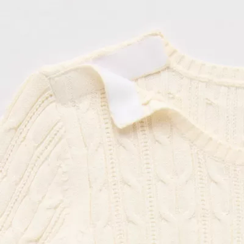 St. John's Bay Womens Crew Neck Adaptive Long Sleeve Easy-on + Easy-off Pullover Sweater