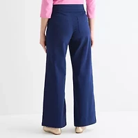 St. John's Bay Womens Wide Leg Regular Fit Trouser