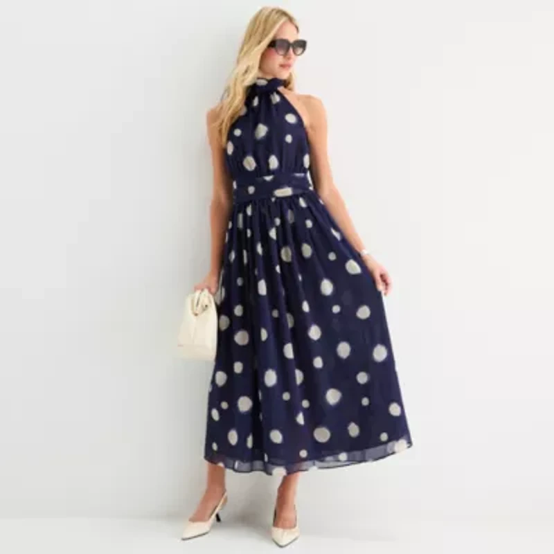Worthington Womens Sleeveless Maxi Dress