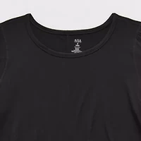 a.n.a Womens Round Neck Long Sleeve Adaptive Plus T-Shirt