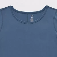 a.n.a Womens Plus Round Neck Long Sleeve Adaptive T-Shirt