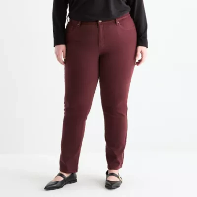 a.n.a Plus Womens High Rise Slim Fit Jean