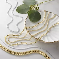 Made in Italy Mens Sterling Silver 22" Double Rombo Chain Necklace